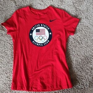 Nike DRI-FIT Red USA Olympic Team Tee Medium